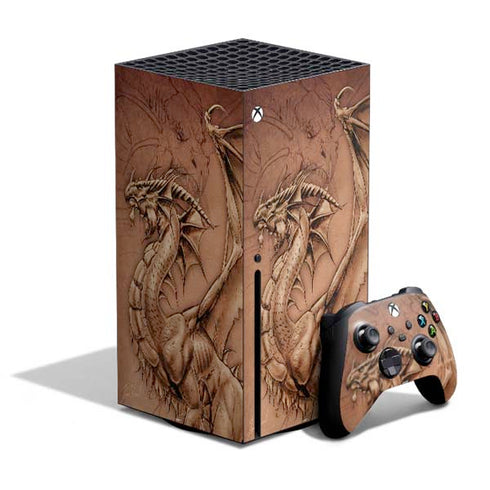 Dragon Parchment by Tom Wood Xbox Series X Skins